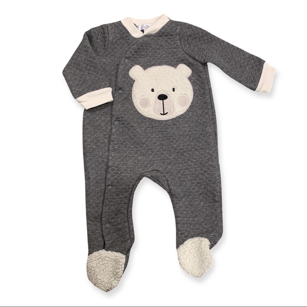 Quiltex Gray Footed Onesie